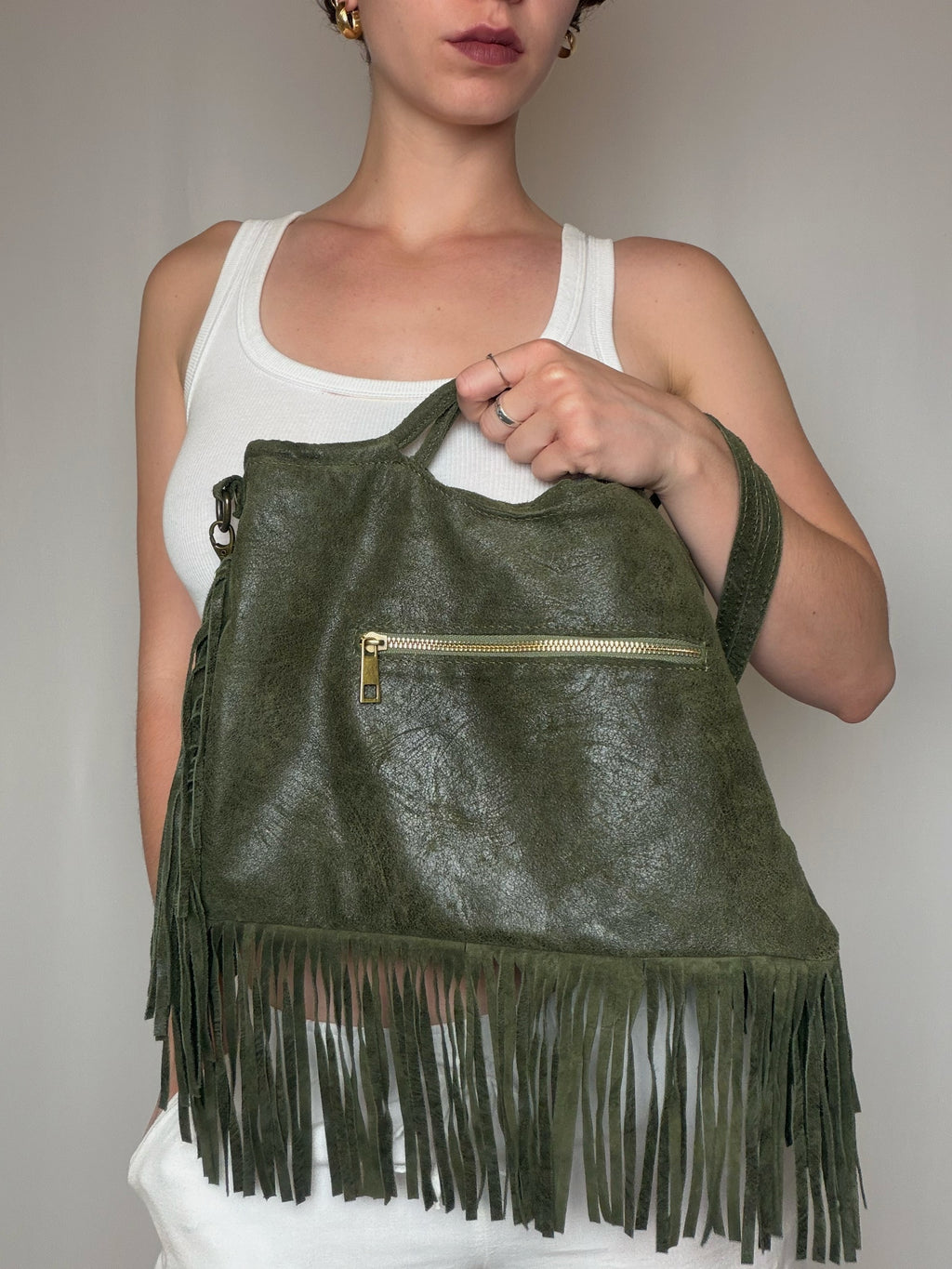 Vintage schwarze Ledertasche mit Schulterriemen