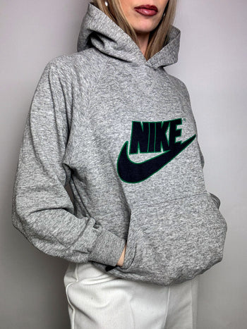 Sweat à capuche gris NIKE S vintage