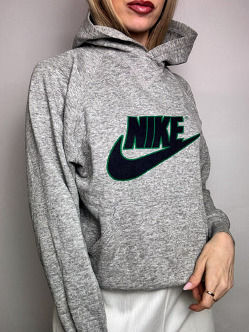 Sweat à capuche gris NIKE S vintage