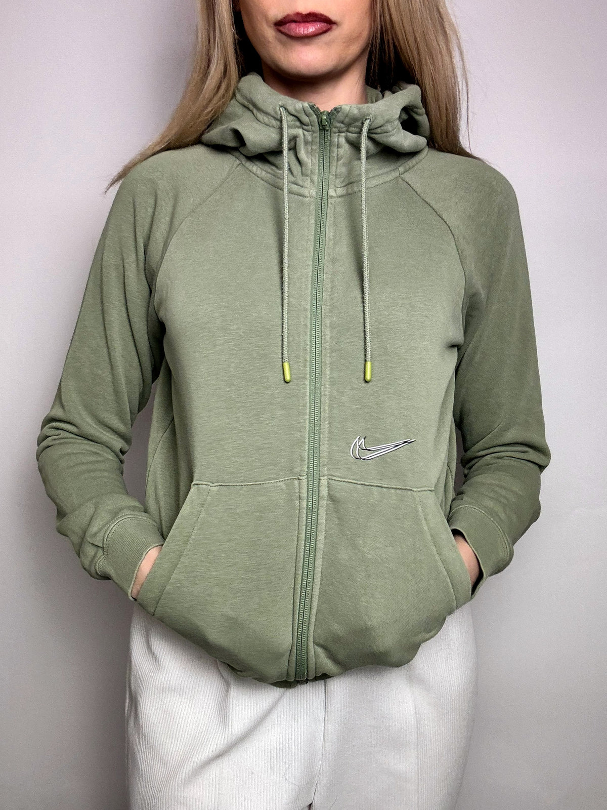 NIKE XS/S Vintage Water Green Hooded Jacket