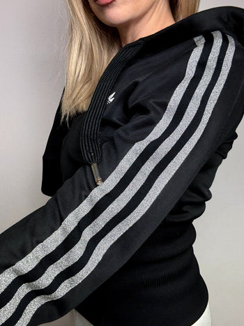 Jacket fittée noire ADIDAS S/M vintage