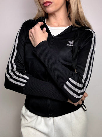 Jacket fittée noire ADIDAS S/M vintage