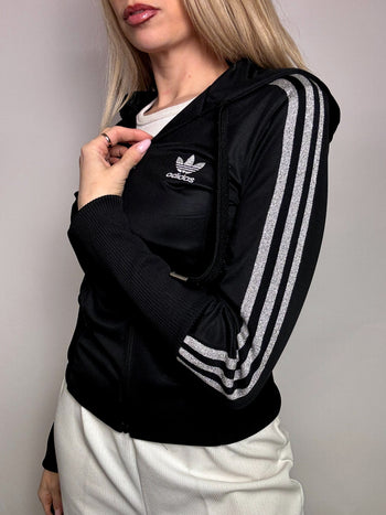 Jacket fittée noire ADIDAS S/M vintage