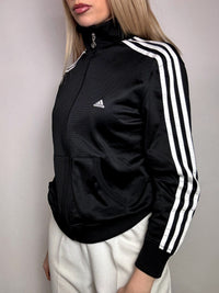 ADIDAS L vintage black fitted jacket