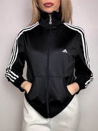 ADIDAS L vintage black fitted jacket