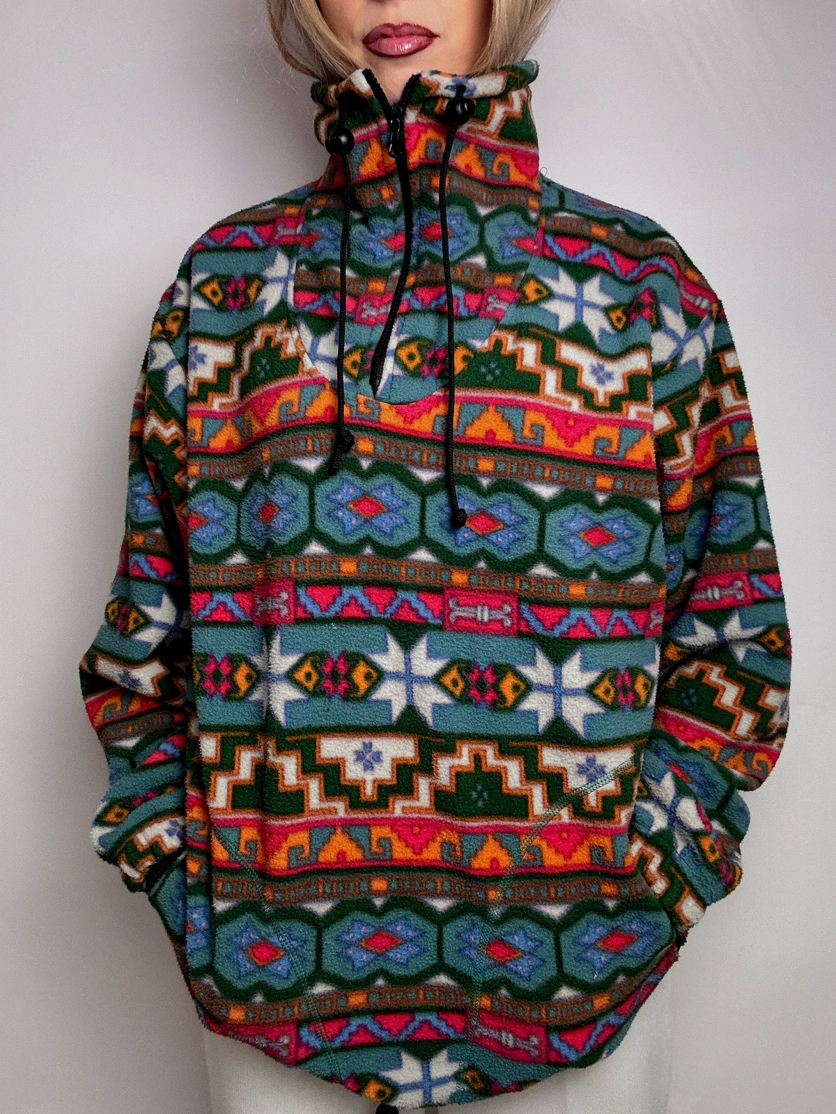 Vintage XL Multicolor Graphic Thick Fleece