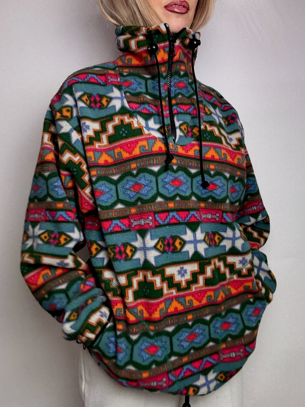Vintage XL Multicolor Graphic Thick Fleece