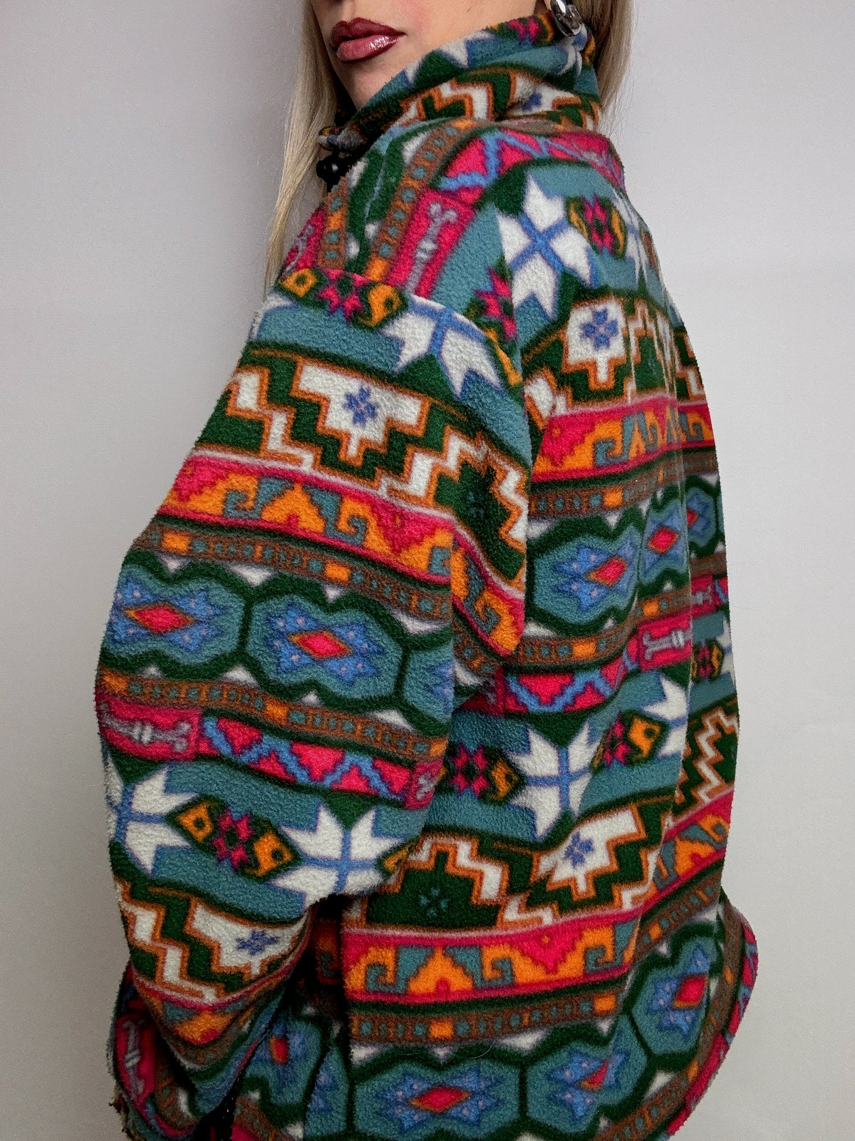 Vintage XL Multicolor Graphic Thick Fleece