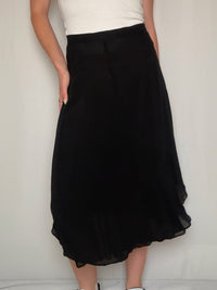 Vintage black leather shoulder bag