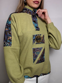 Vintage XL Khaki Graphic Detail Fleece