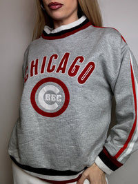 Vintage CHICAGO XL graues Rundhals-Sweatshirt