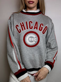Vintage CHICAGO XL graues Rundhals-Sweatshirt