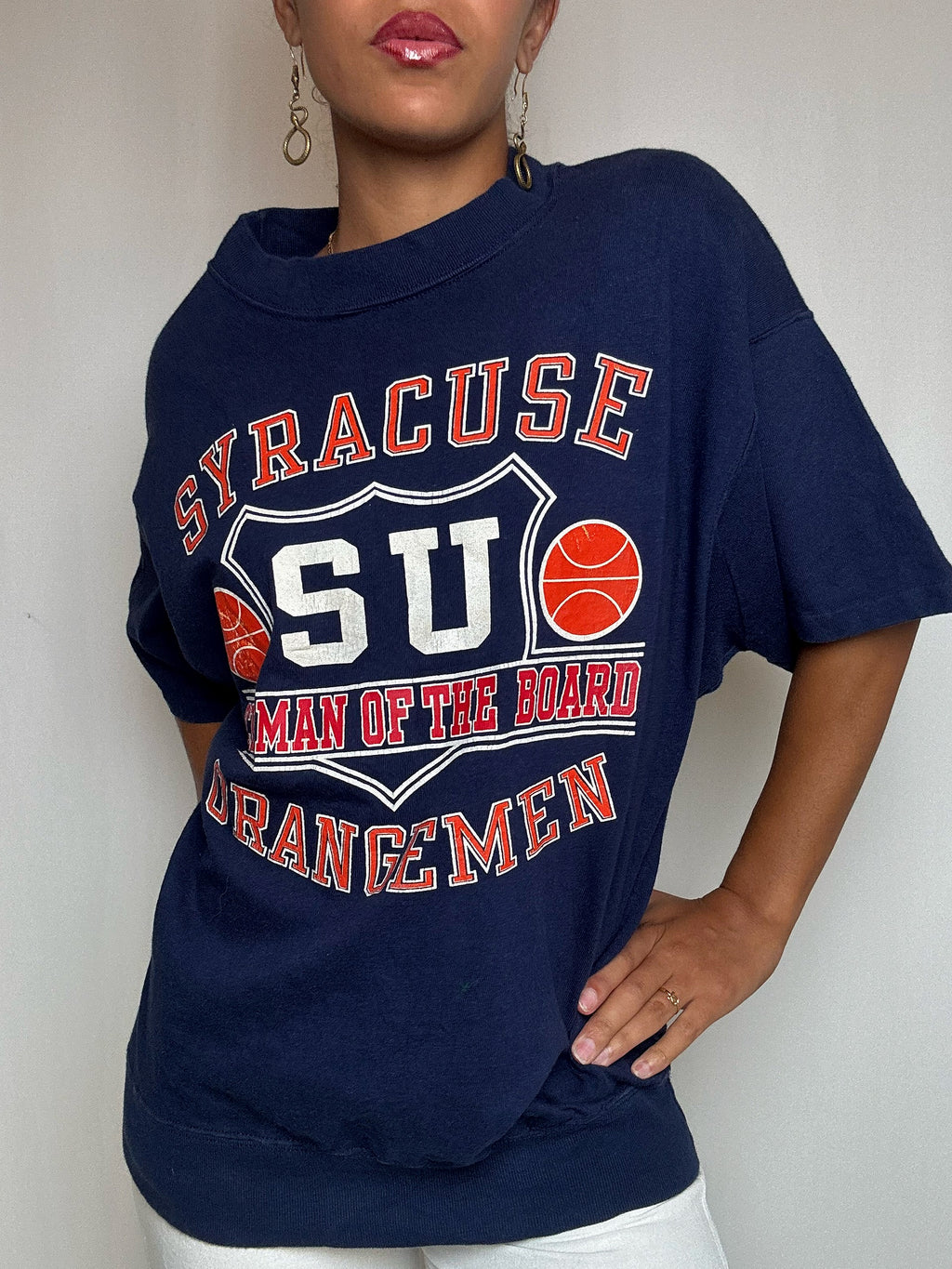 T-shirt bleu marine L vintage