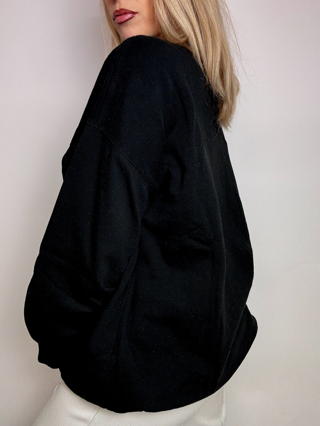 PARIS XL Vintage schwarzes Rundhals-Sweatshirt
