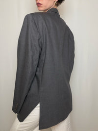Vintage black leather shoulder bag