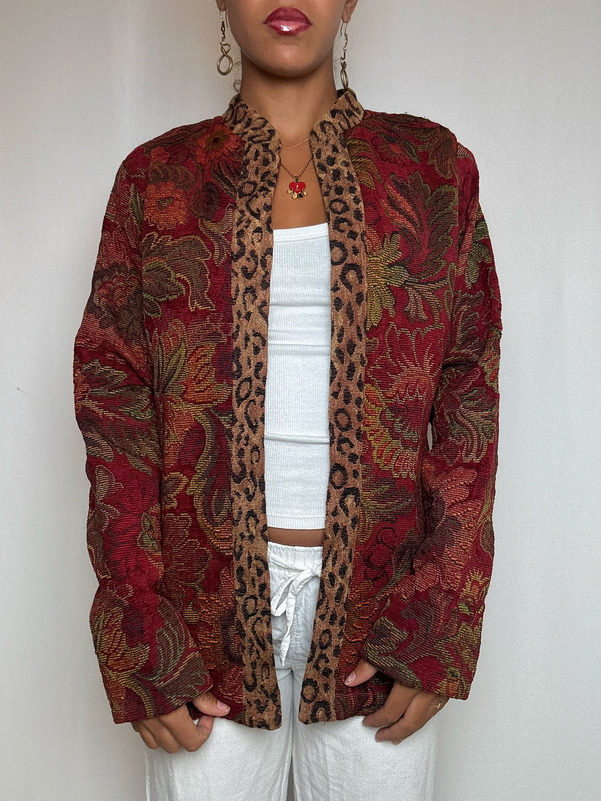 Veste Pondicherry rouge vintage