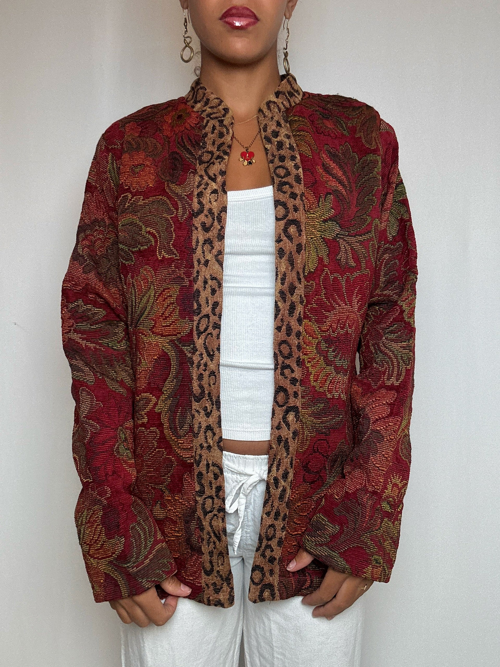 Veste Pondicherry rouge vintage