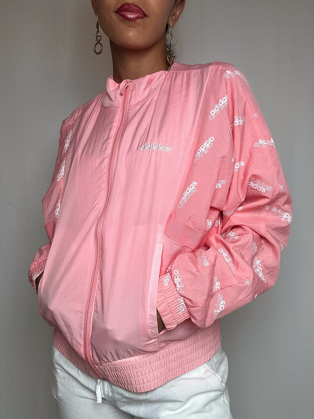 Jacket de sport rose Adidas XS vintage