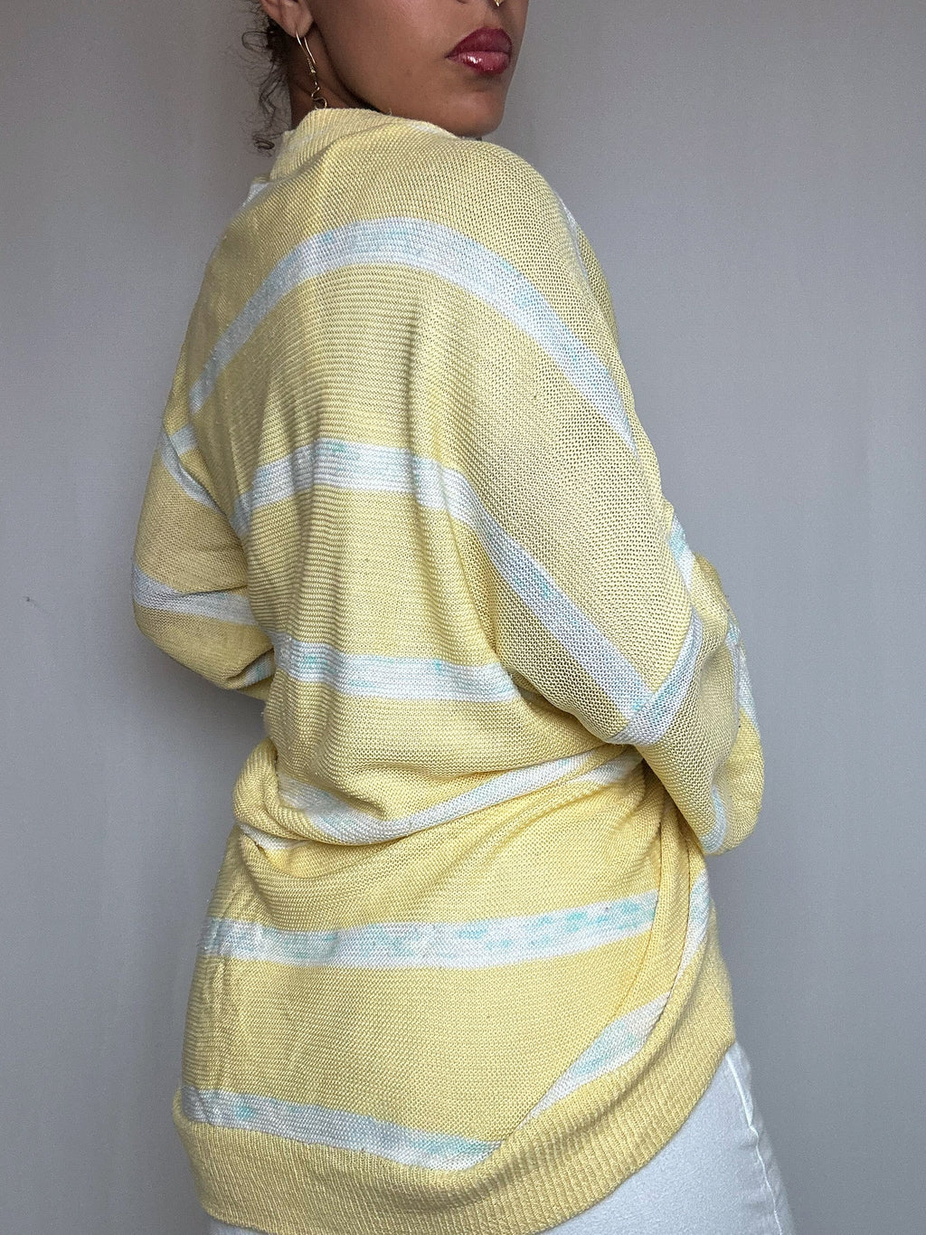 Cardigan jaune Lacoste XL vintage