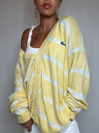 Cardigan jaune Lacoste XL vintage