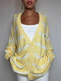 Cardigan jaune Lacoste XL vintage