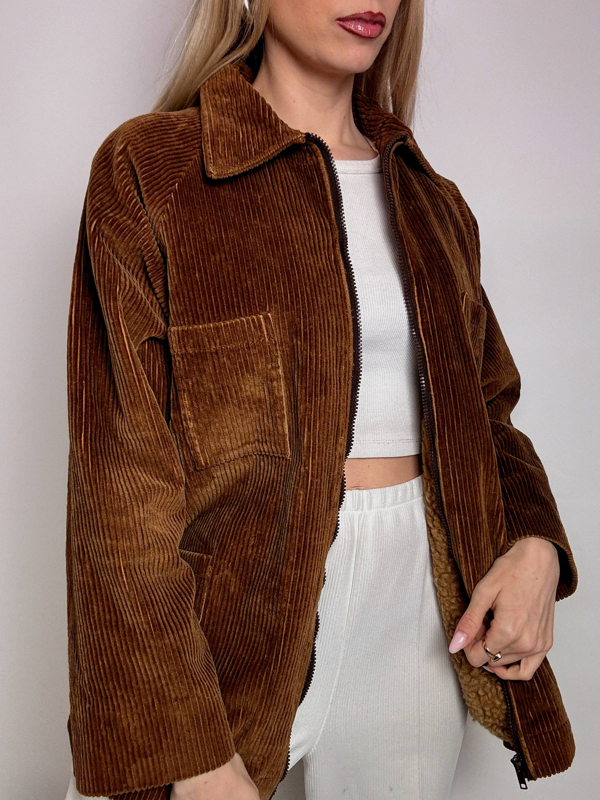 Vintage brown corduroy jacket lined L vintage