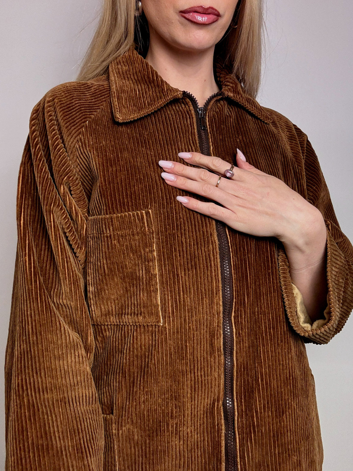 Vintage brown corduroy jacket lined L vintage