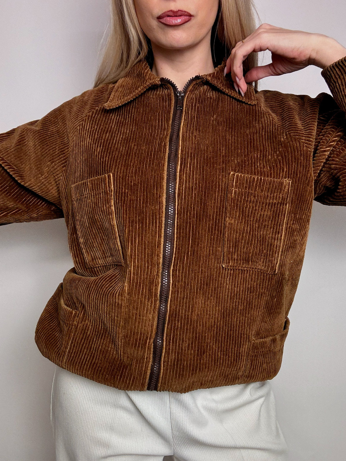 Vintage brown corduroy jacket lined L vintage