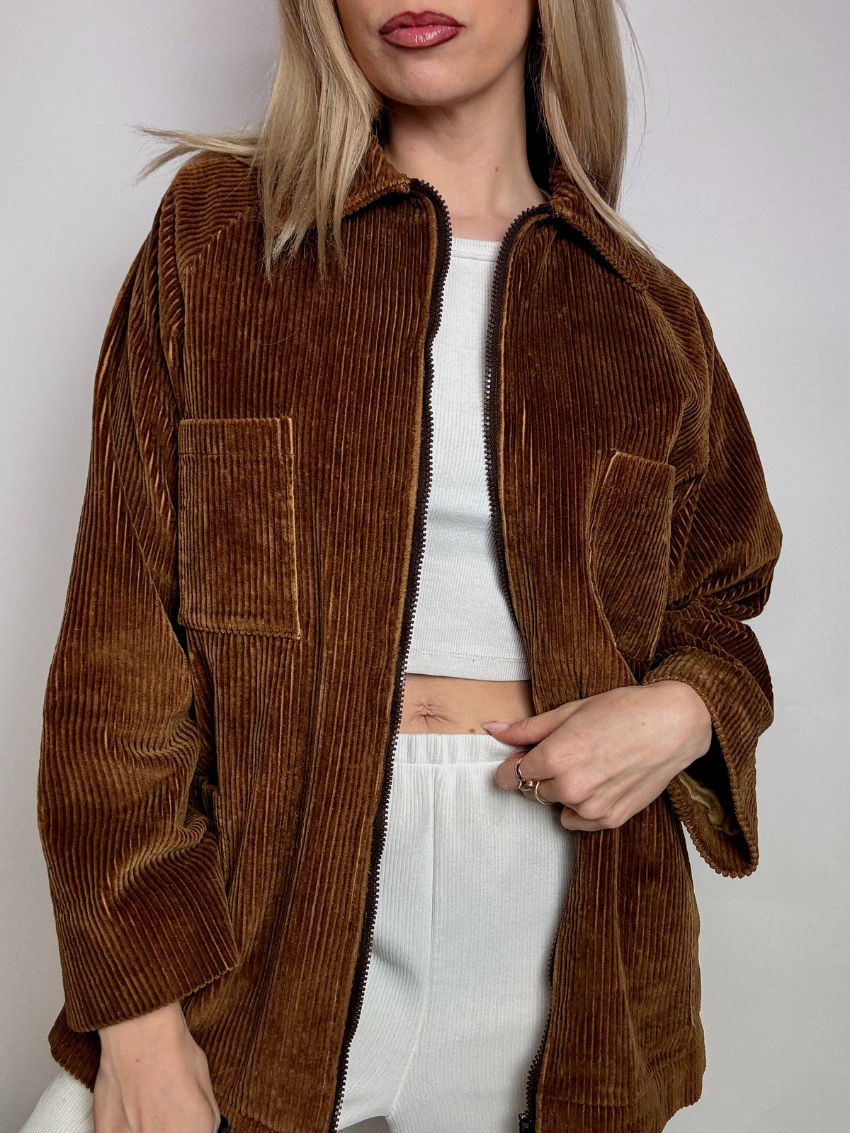 Vintage brown corduroy jacket lined L vintage