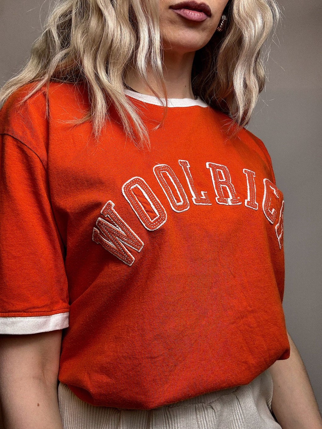 Tee shirt orange WOOLRICH L vintage