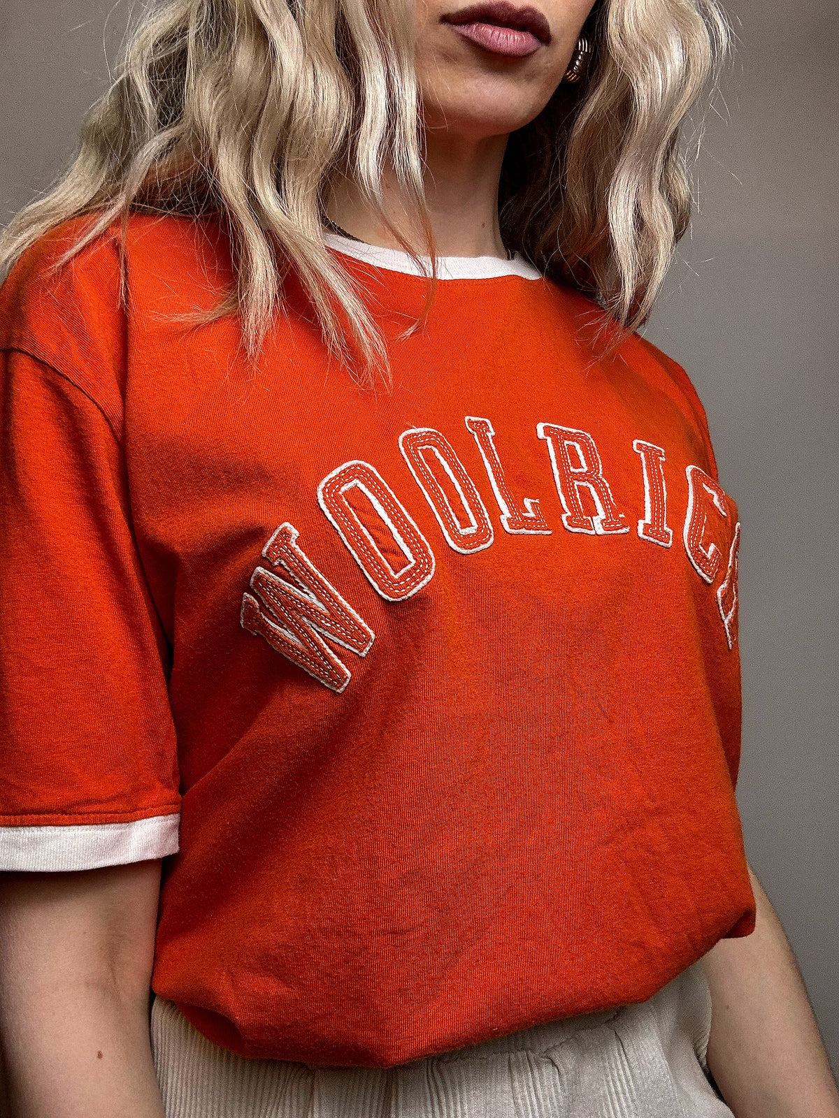 Tee shirt orange WOOLRICH L vintage