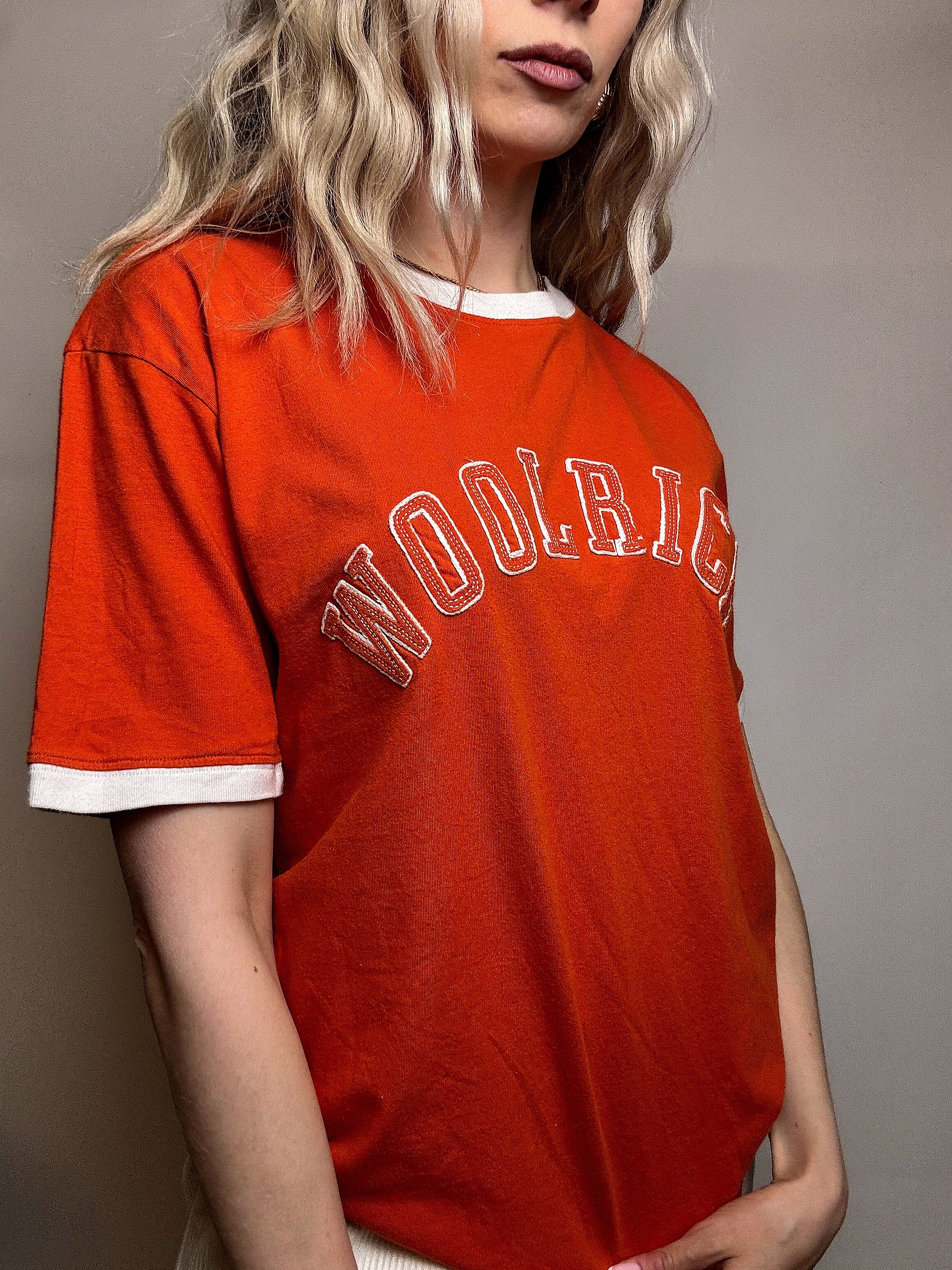 Tee shirt orange WOOLRICH L vintage