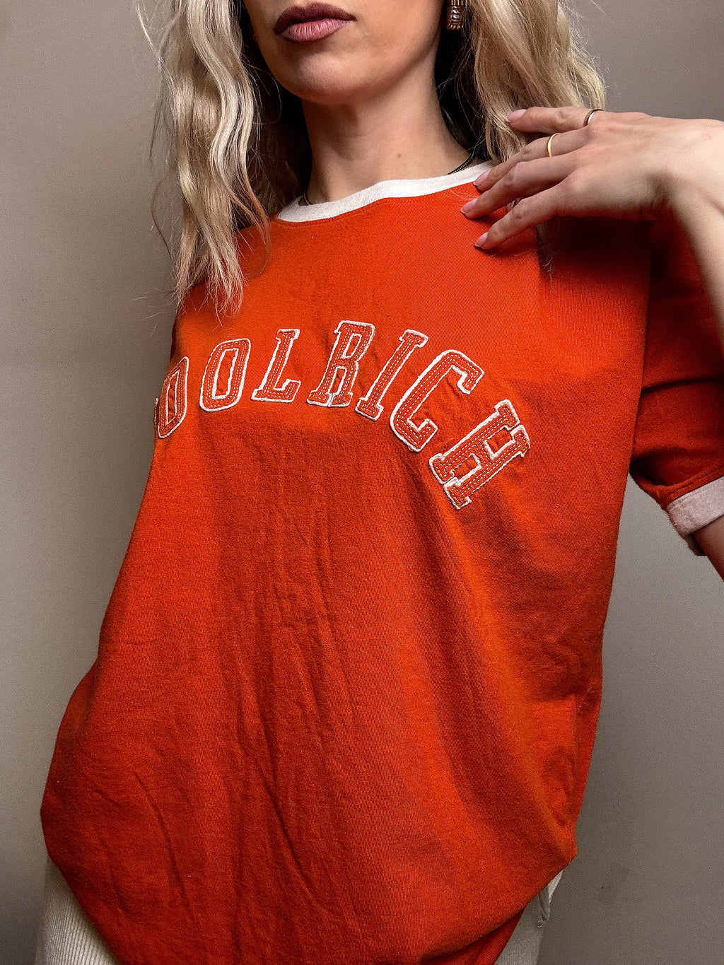 Tee shirt orange WOOLRICH L vintage