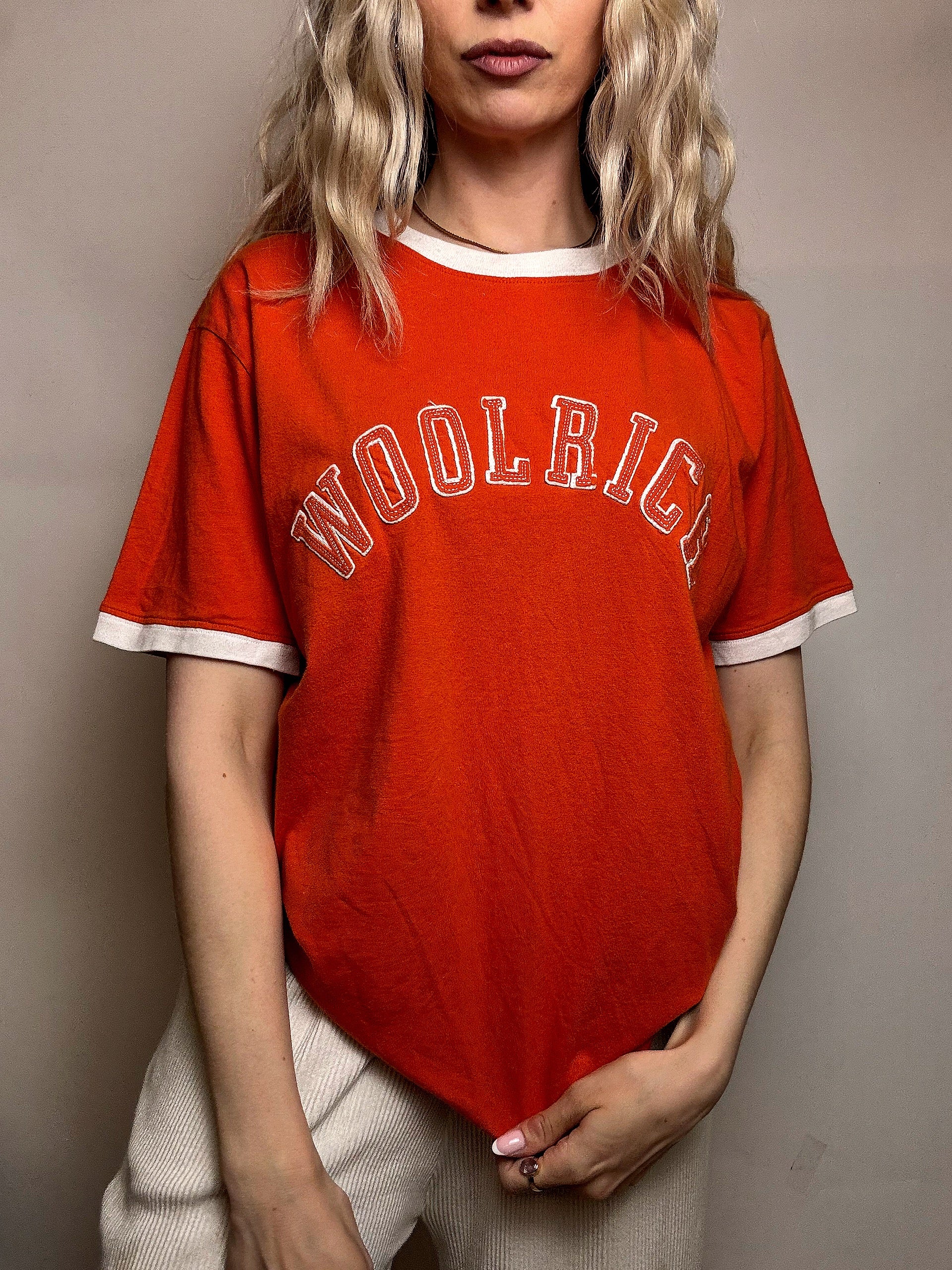 Tee shirt orange WOOLRICH L vintage