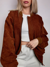 Bomber en daim camel L/XL vintage