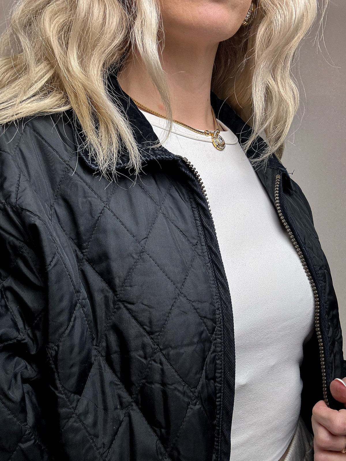 Vintage XL Marine Steppjacke