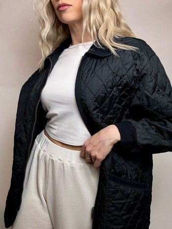 Veste matelassée noire S/M vintage