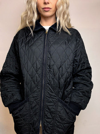 Veste matelassée noire S/M vintage