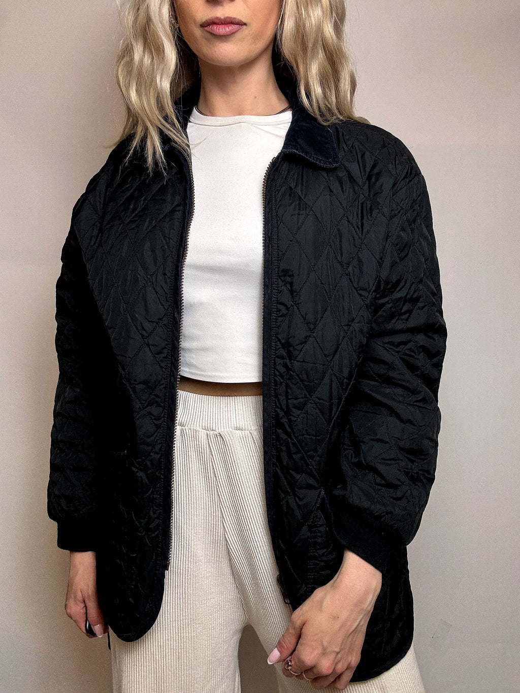 Vintage XL Marine Steppjacke