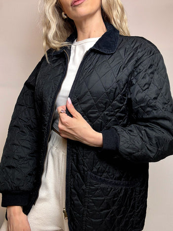 Veste matelassée noire S/M vintage