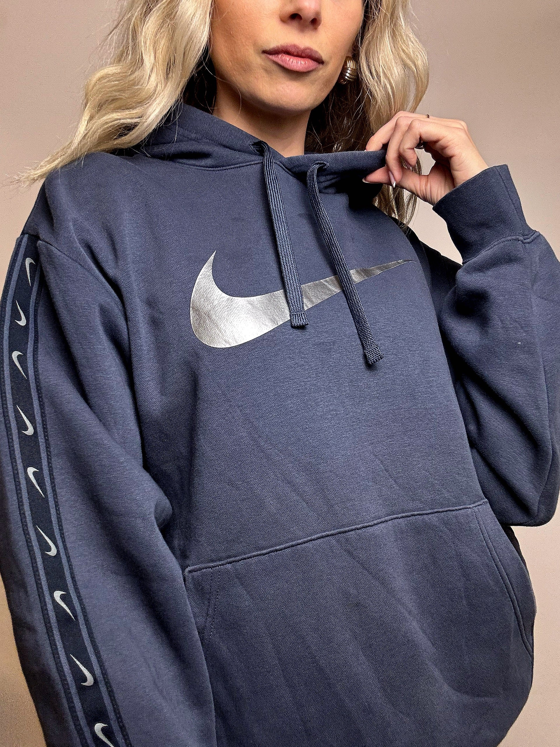 Sweat à capuche marine NIKE L vintage