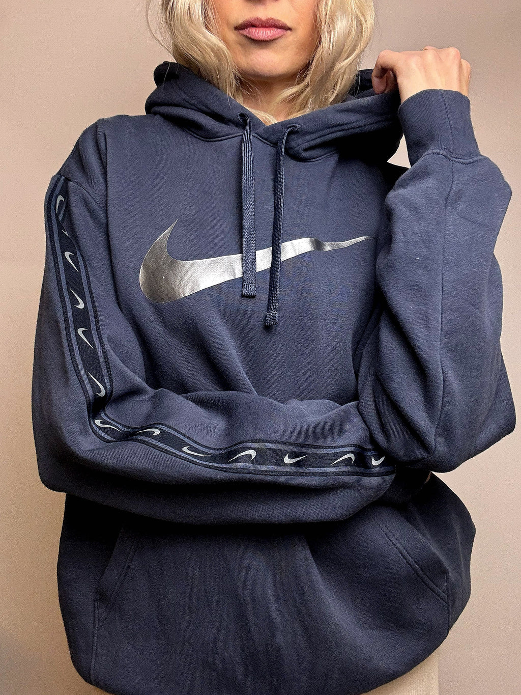 Sweat à capuche marine NIKE L vintage