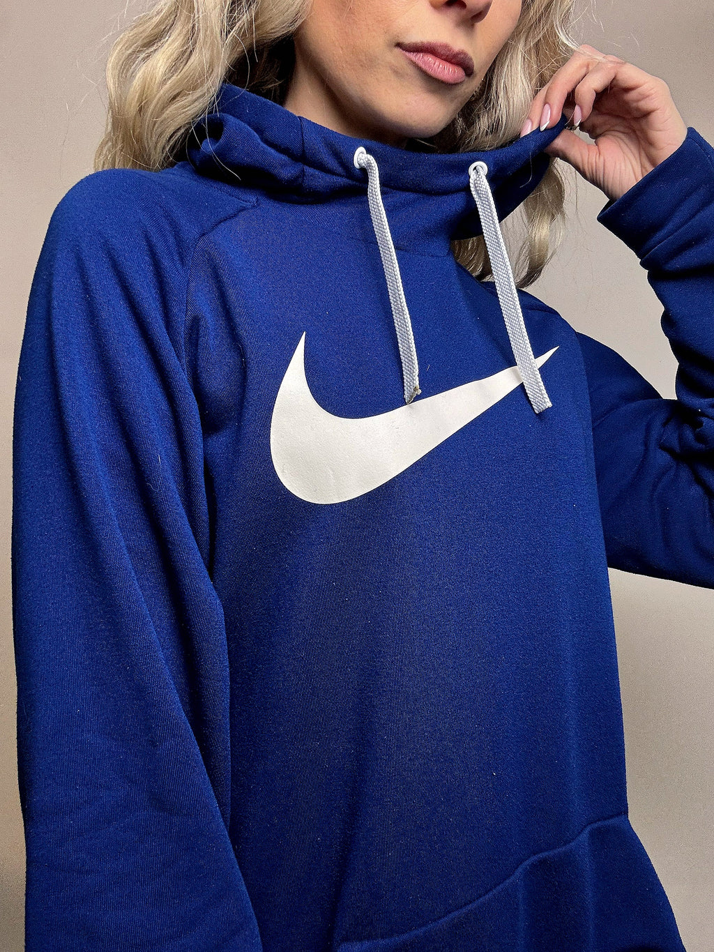 Sweat à capuche bleu NIKE XL vintage
