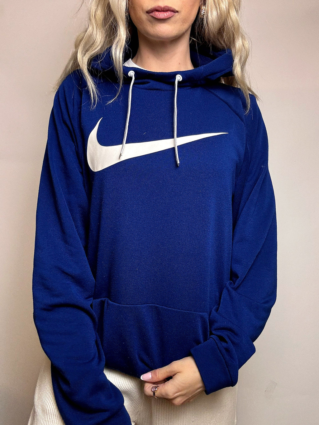 Sweat à capuche bleu NIKE XL vintage