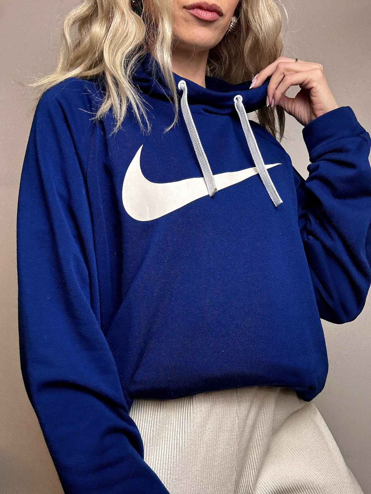 Sweat à capuche bleu NIKE XL vintage