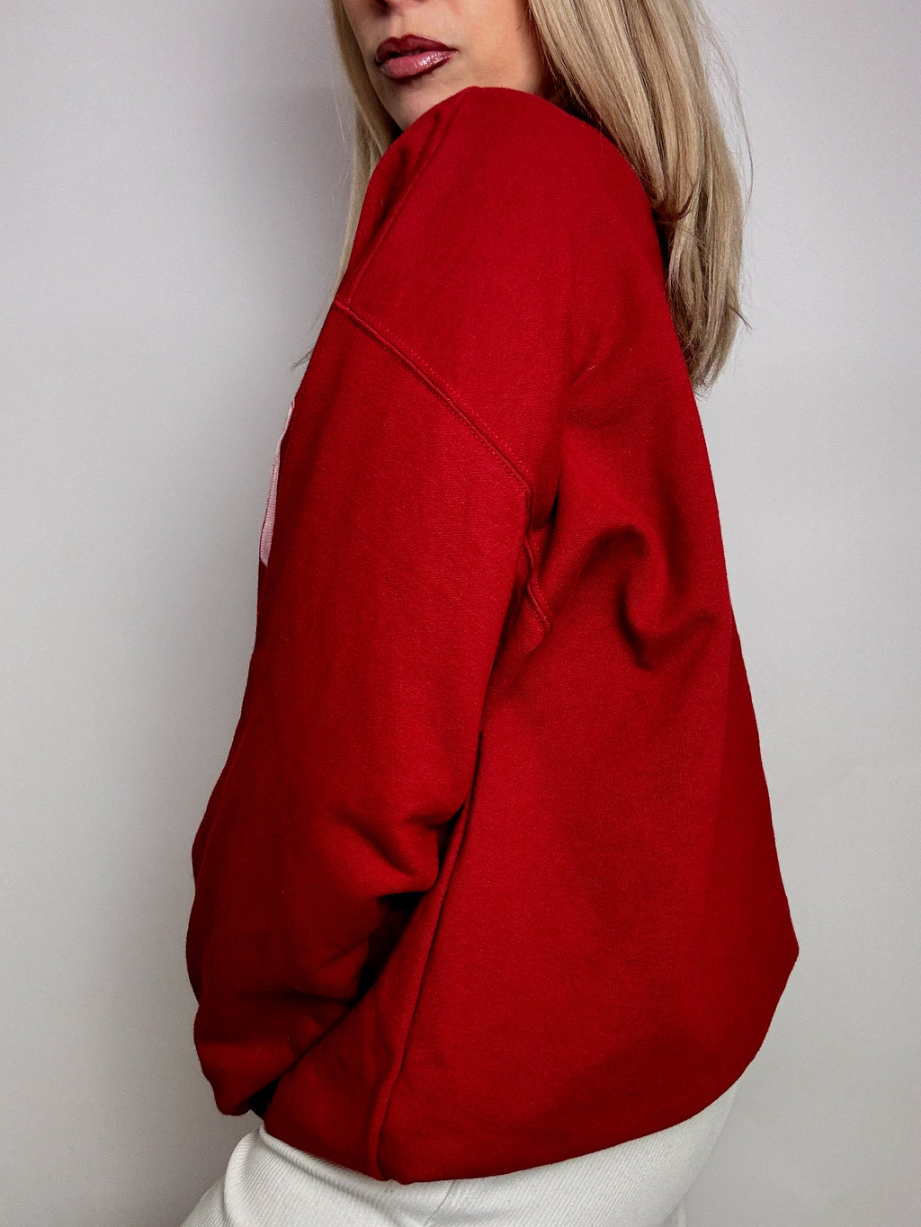 ALABAMA L Vintage rotes Rundhals-Sweatshirt