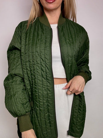 Veste matelassée verte L vintage