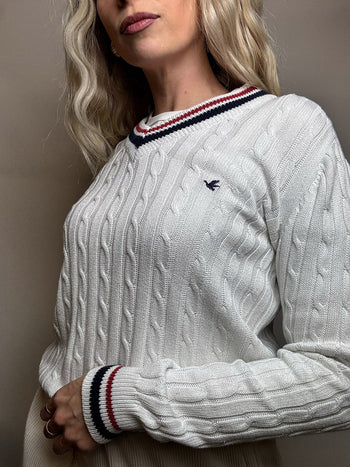 Vintage beige cricket sweater M