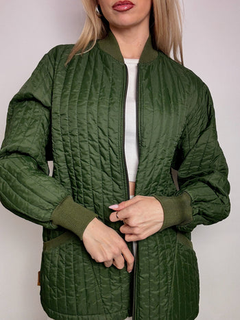 Veste matelassée verte L vintage