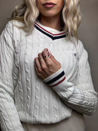 Vintage beige cricket sweater M